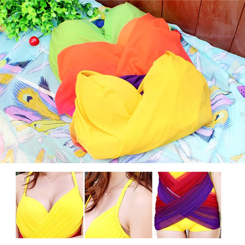One-piece Swimsuit Female Beachwear Bathing Suit Color Wrap Push-up Bra V-neck Swimwear Monokini For Women