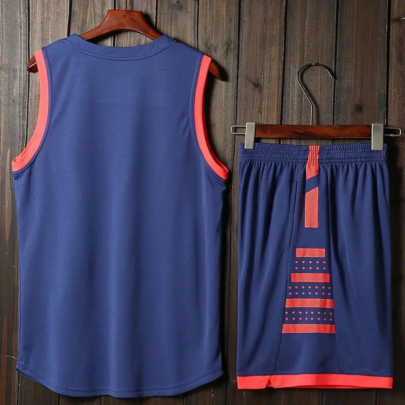 Summer Gym Running Short Set Sleeveless Tank Top Basketball Quick Dry Breathable Jersey Sport Shorts Competition Tracksuit Suit