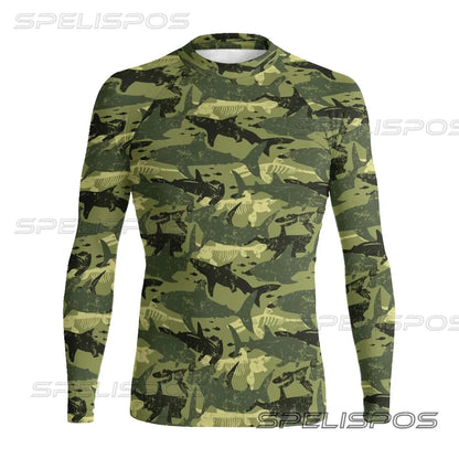 Men Long Sleeve Surfing Clothing UV Protection Water Sports Swimming Tops High-Elastic Diving Tight Swimwear