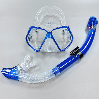 Snorkel Set Diving Mask For GoPro Underwater Sports Camera Anti-Fog Professional Swimming Goggles Dry Snorkeling Tube For Adults