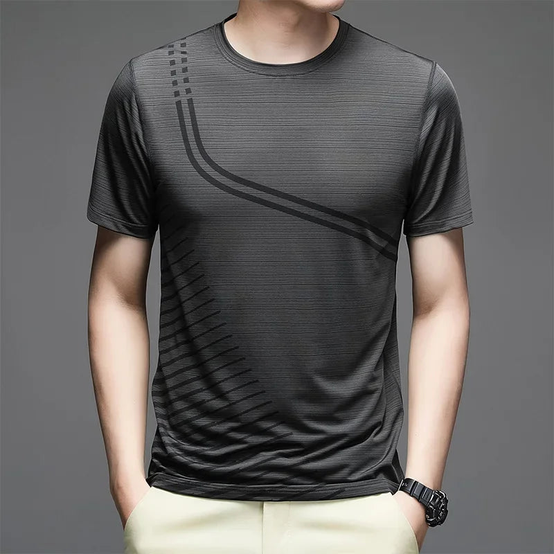 Undershirt Men's Running Short Sleeves T-shirts Yoga Tops Lycra Things for Gym Clothes Man Sweatshirt Wicking Breathable Dry Fit