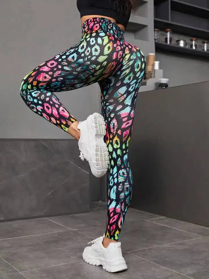 3D Print Tie Dye Sports Pants Women Seamless  Leggings High Waist Fitness Push Up Leggings Gym Clothing Workout Tights