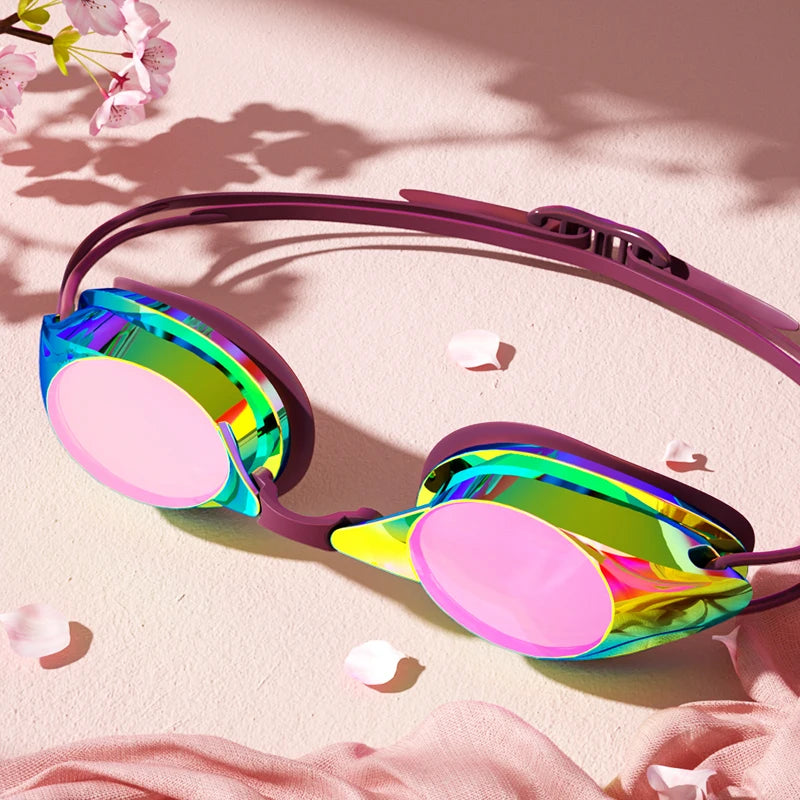 Unisex Professional Swimming Goggles for Adults Anti-fog Waterproof HD View Swim Goggles Colorful and Clear Lens to Choose
