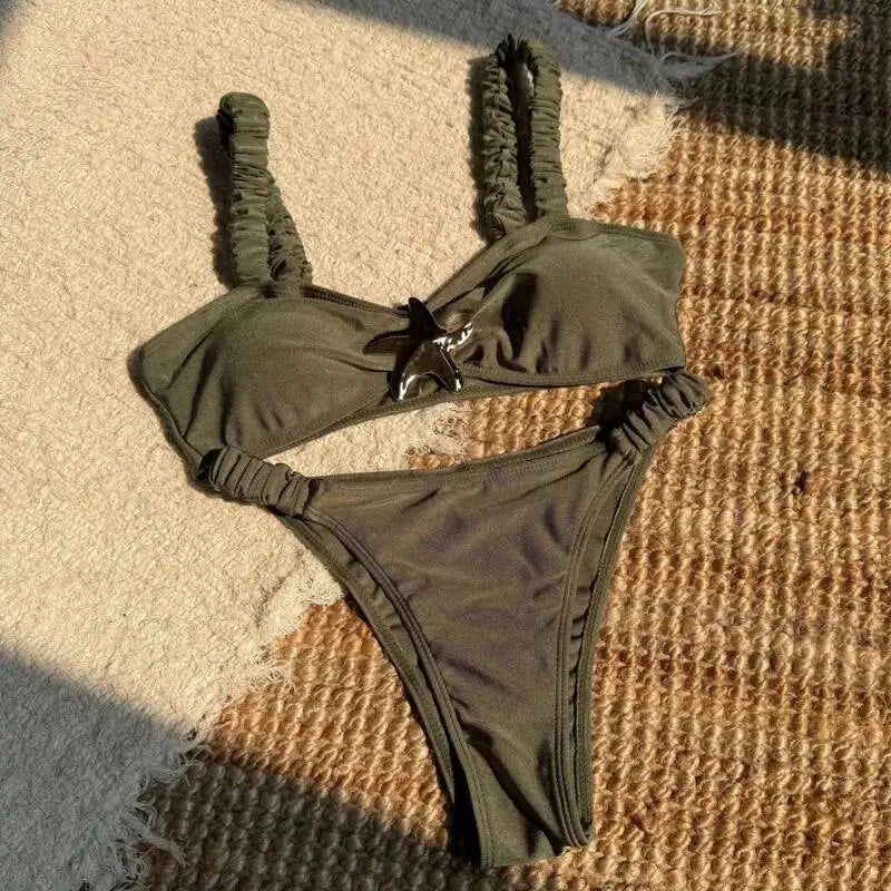 Women's Triangle Brazilian Bikini Set
