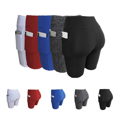 Sports Shorts Women's Gym Clothing Cycling Leggings Yoga Wear Training Running Fitness Workout Shorts with Pocket Sportswear
