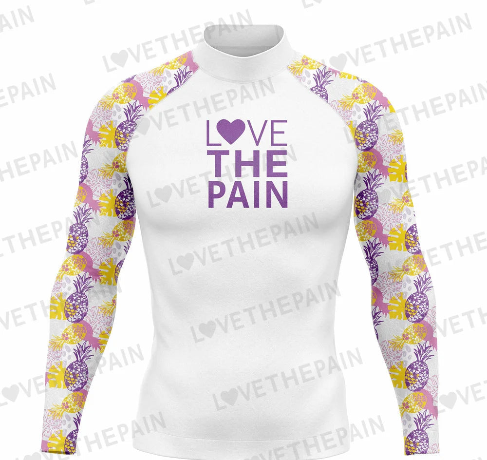Men's Surfing T-shirt Sportswear Swimwear Long Sleeved Swimming Top UV Swimming Tight Rash Guard Surfing Swimsuit Rashguard