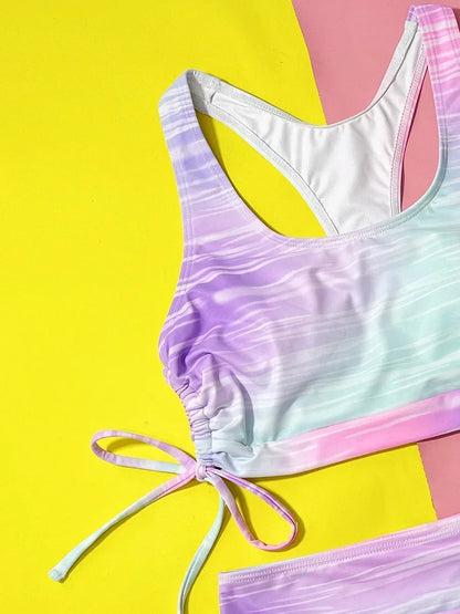 Tie Dye Female Swimsuit High Waist Bikini Women Swimwear Two-pieces Bikini Set Yoga Bikinis Bathing Suit Swim Sport Wear