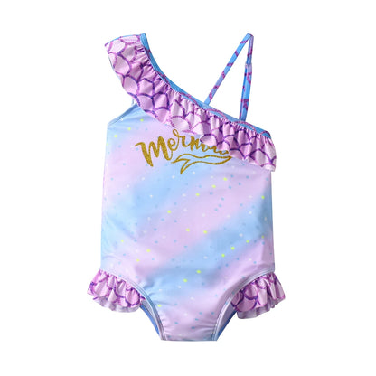 DXTON Girls Star Print Swimwear Girls Summer Vacation Beachwear Bathing Suits One Piece Fashion Cute Bikini for 3 to 10 Years