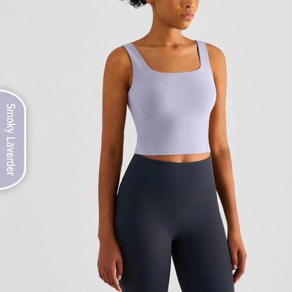 Women Shock-proof Sports Bra Running Breathable Fix-cup Yoga Vest Gym Clothing Fitness Bra