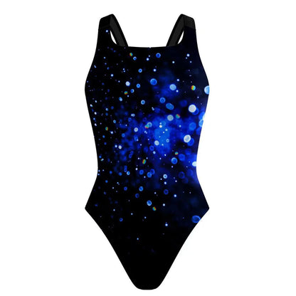 One-Piece Colorful Digital Designs Printed Swimsuit Tight Racing Swimwear for Women