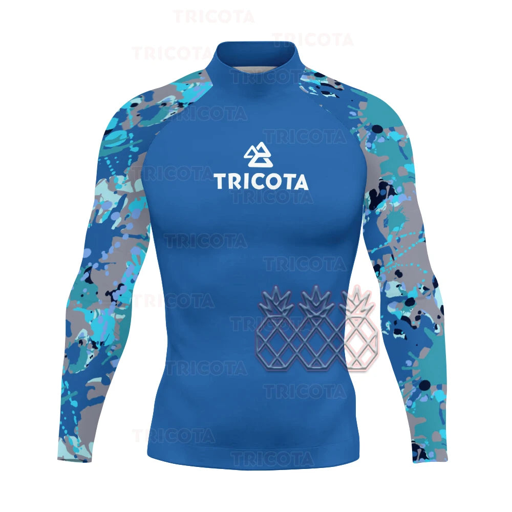 Surfing Rash Guard Swimwear Men's Long Sleeve UV Protection Diving Wear Summer Water Sports Swimming Rashguard Surfing T-shirts