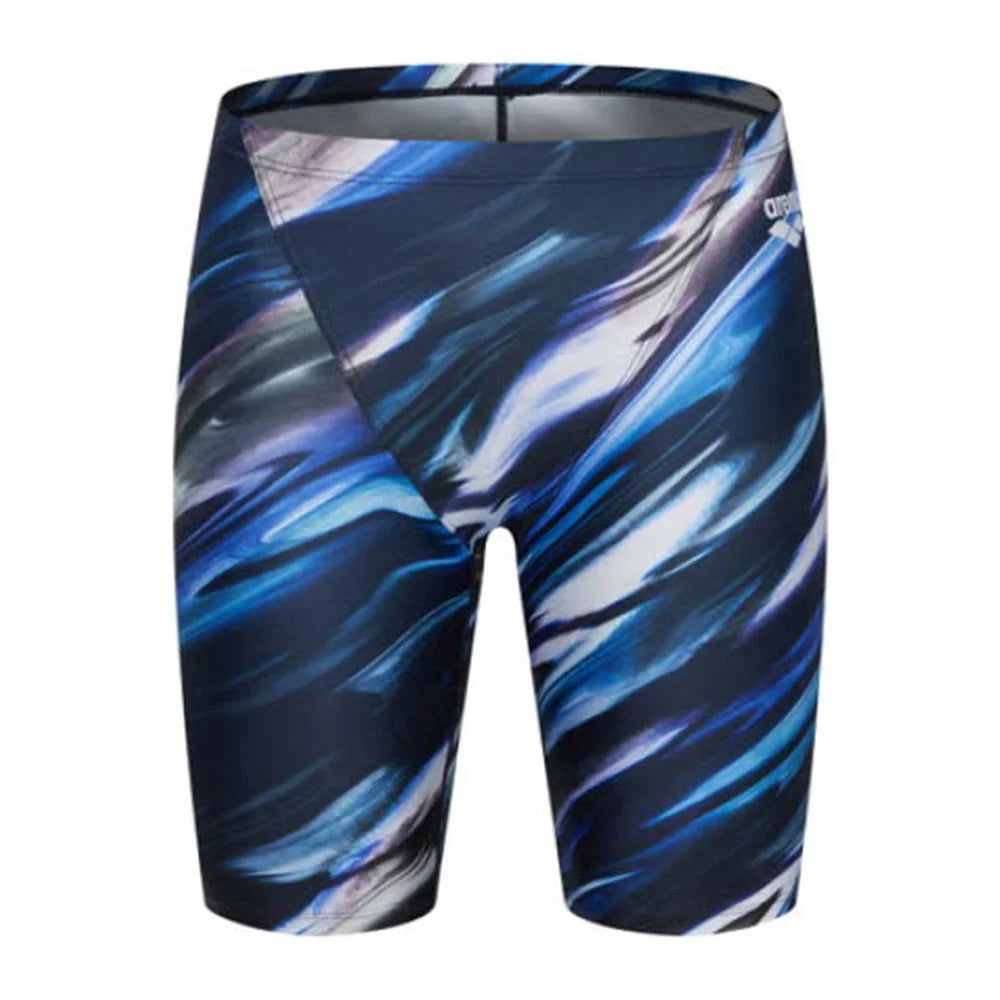 Summer Men's Swim Jammer Swimsuit Swimming Trunks Shorts Beach Tights Swim Pants Quick Dry Sports Running Surfing Diving Shorts