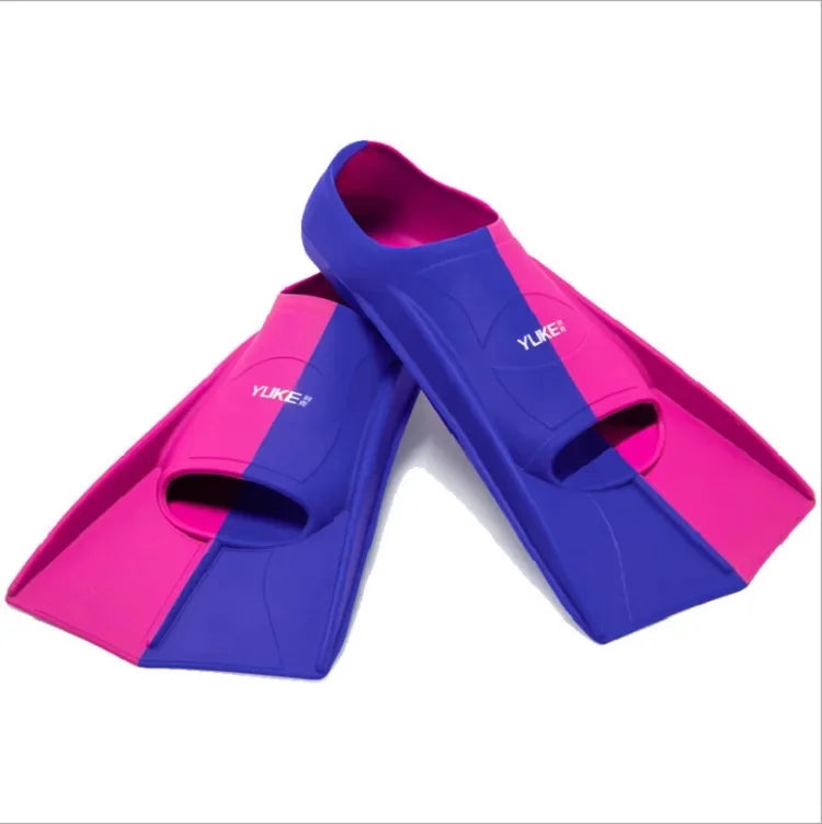Silicone Swimming Fins Children's Diving Frog Shoes Training Equipment Short Fins Free Style Swim Underwater Sports
