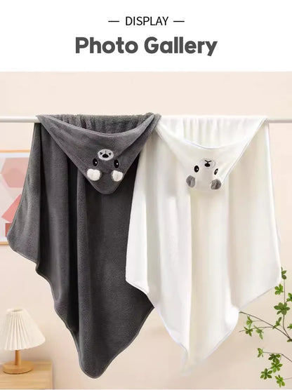 Cute Bath Towel for Baby Soft Absorbent Towel Newborn Swaddle Wrap Baby Blankets for Girls Boys