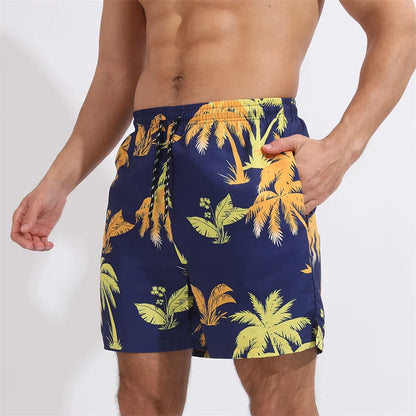 Men Swimwear Summer Gym Beach Shorts Male Quick Dry Sport Swimming Shorts Trunks Sexy Swimsuit 2 In 1 Man Board Shorts Beachwear