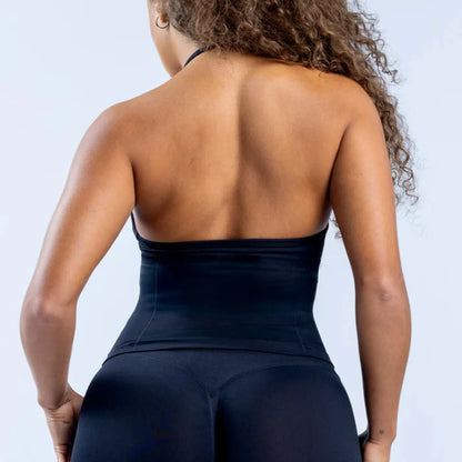 Longline Strappy Top for Women Halterneck Yoga Top Shirts Seamless Workout Gym Top Fitness Gym Clothing