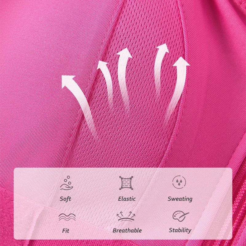 Back Adjustable High Impact Sports Bras for Women Zip Front Full Coverage and Lift Compression Tops Zipper Sports Bras
