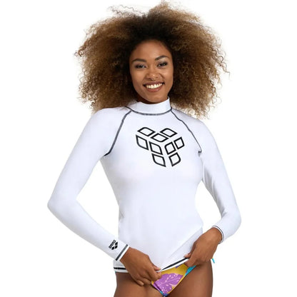 Women Swimsuit Swimming T-shirt Beach UV Protection Swimwear Rash Guard Long Sleeve Surfing Diving Swimsuit Surf Rash guard