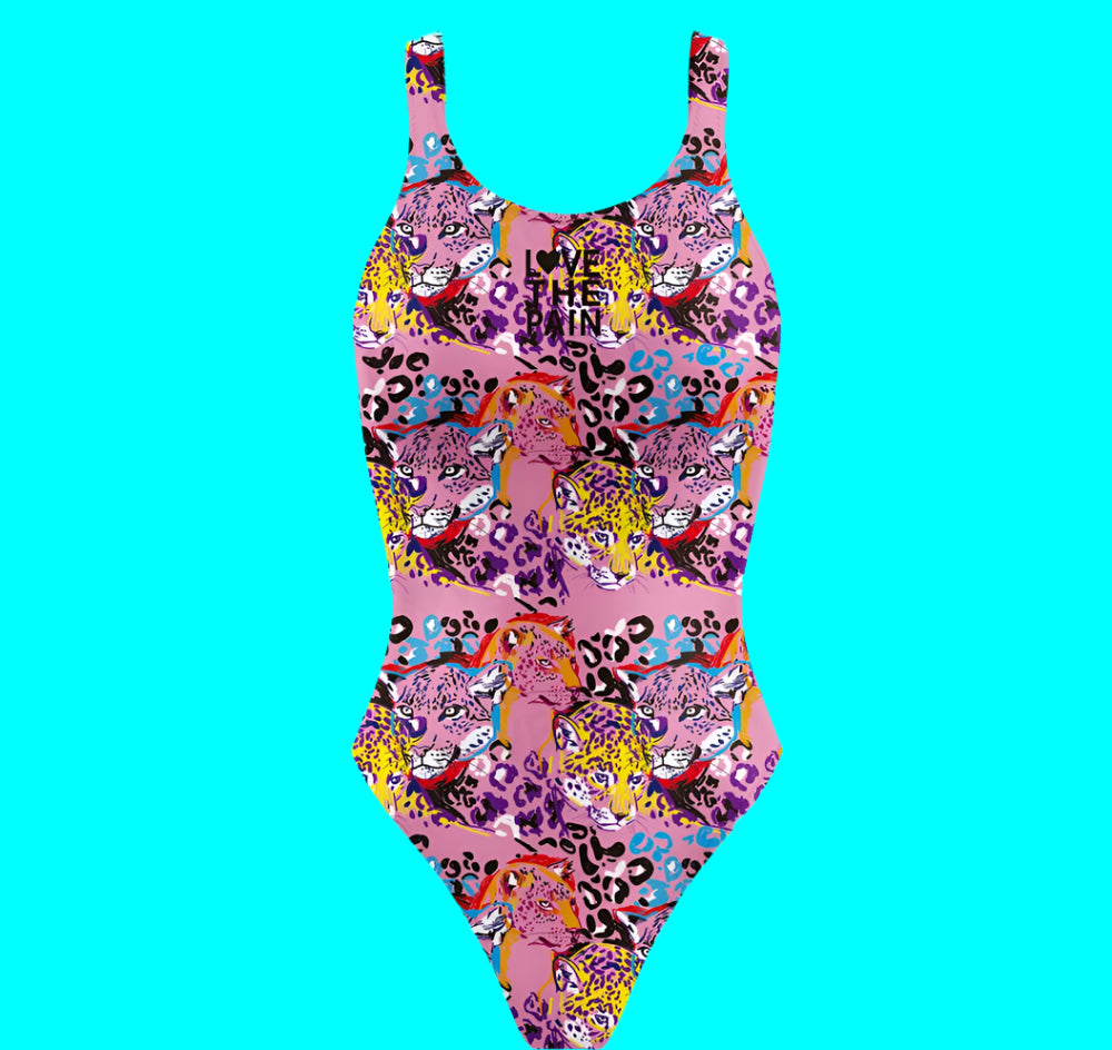 Love The Pain 2023 Women's Swimsuit Bodysuit Summer Sport Training Swimwear Backless One Piece Monokini Beach Bathing Suit