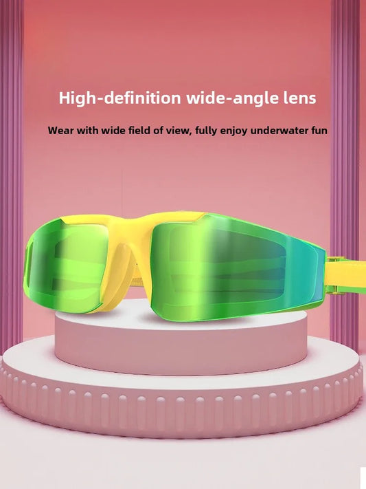 Water Cube Swimming Goggles Professional High Definition Waterproof Anti-Fog Diving Equipment for Men Women And Children Eye ...