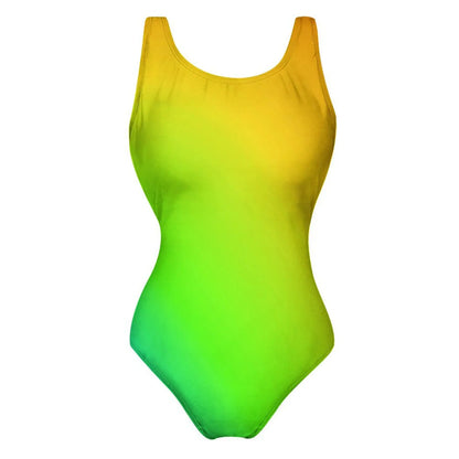 Bright Rainbow Swimsuit Abstract Art Push Up Swimwear One-Piece Vacation Bath Bathing Suit Bodysuit Design Beachwear Large Size