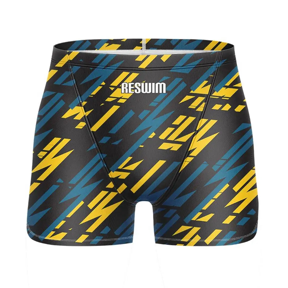 Men's Beach Tights Shorts Swim Jammer Swimsuit Swimming Trunks Athletic Training Swimwear Lycra Running Diving Surfing Pants