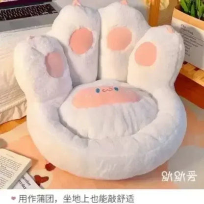 Thick Warm Floor Sofa Cushions PuTuan Cushion Floor Lazy Sofa Household Plush Tatami Waist Cushions Seat Cushion Cat Paw Shape