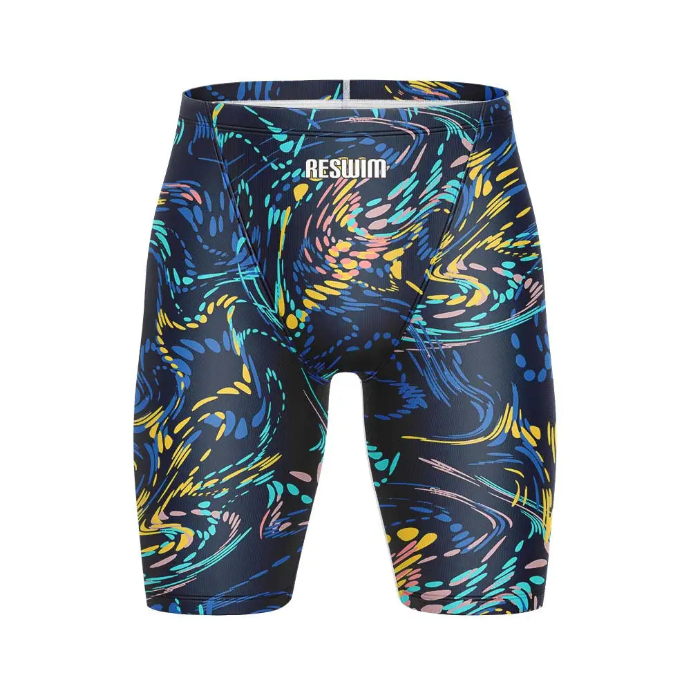Swim Boxer Summer Men's Printing Swim Jammer Swimsuit Beach Tights Shorts Swimming Trunks Quick Dry Swimwear Chlorine Resistant Surf Pants