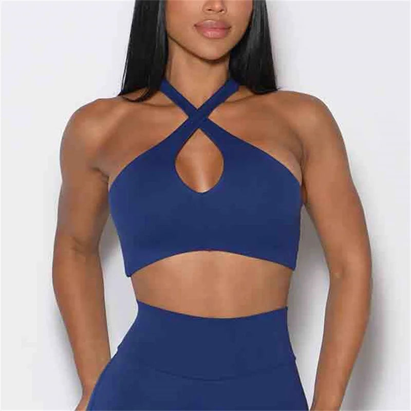 Yoga Bra Backless Gym Shockproof Sports Top Bra Women Push Up Yoga Top Sport Bras Running Fitness Sports Bra