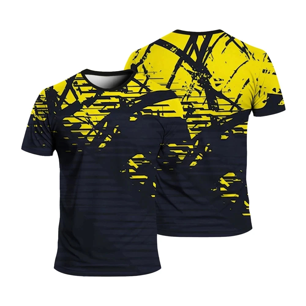 Gym T-Shirts Summer Fashion Sports Men's T-Shirt Loose Comfortable Daily Sportswear Running Man Casual Round Neck Short Sleeve