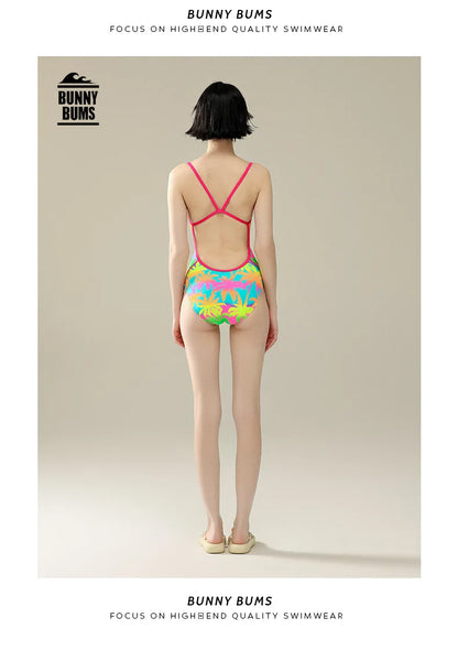 5 Designs Women Professional One-Piece Swimsuit Swimwear
