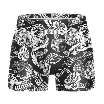 Swim Boxers Summer Men's Swimm Shorts Jammer Swimsuit Short Chlorine Resistant Swimwear Swimming Trunks Beach Tights Gym Surfing Pants