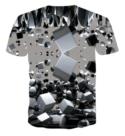 Men's 3d T-shirt Casual Short-sleeved O-neck Fashion Funny Printing T-shirt Men and Women T-shirt High-quality