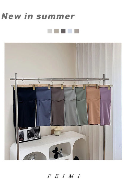 Women Shark Running Short Leggings Summer Side Stripe Sports Biker Shorts High Waist Skinny Seamless Bicycle Shorts