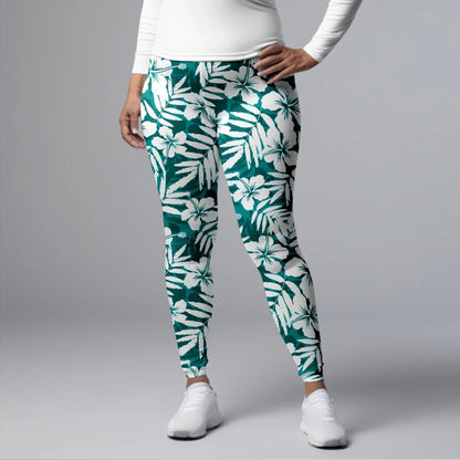 Fitness Leggings High Waist 3D Flowers Pattern Digital Print Casual Trousers Woman's Leggings