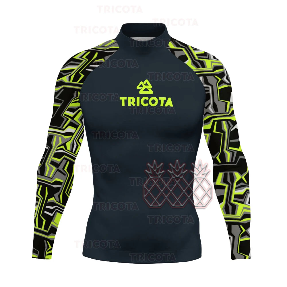 Surfing Rash Guard Swimwear Men's Long Sleeve UV Protection Diving Wear Summer Water Sports Swimming Rashguard Surfing T-shirts