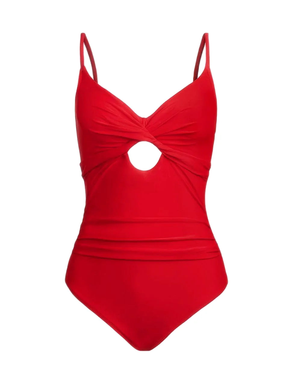 Solid Strappy Swimwear Women One Piece Twist Hollow Ruched Swimsuit Female Bathers Bathing Swimming Suit Padded Beachwear
