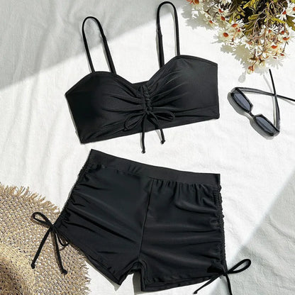 Summer Swimsuits Tankini Sets Female Swimwear Push Up For Beach Wear Two-Piece Bathing Suits Pool Women's Swimming Suit