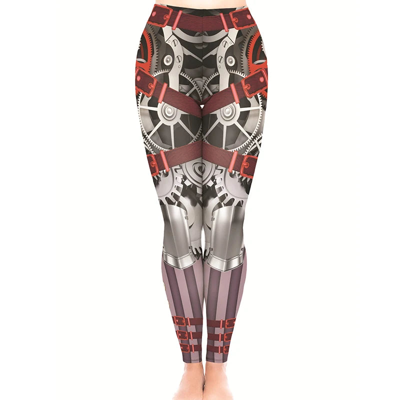 DeanFire Women's 80s Leggings Artistic Splash Printed Buttery Soft Stretchy Pants Leggings Elastic Waist Regular Trousers