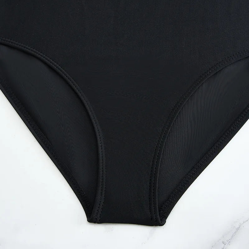 Girls Swimsuit One Piece Black Kids Swimwear Solid Children's Bathers Bathing Swimming Swim Suit Summer Beachwear