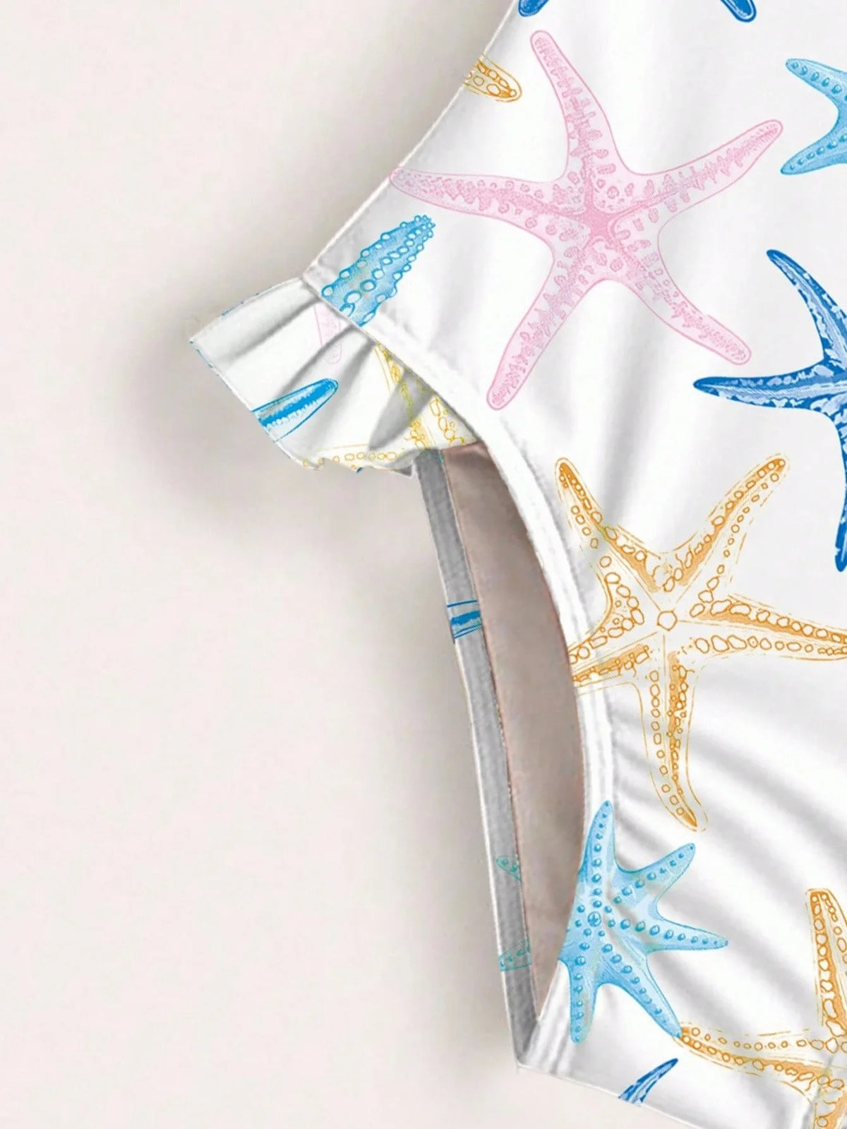 One Piece Swimsuit for Girls Trendy Starfish Swimwear for Kids Beachwear Beach Bathing Suit UPF 50 +
