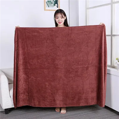 Larger thicker increase microfiber bath towel, absorbent ,quick-drying, super soft hotel bath towel to wear bath towel