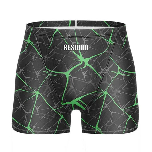 Men's Swim Jammers Swimsuit Surf Trunks Beach Tights Shorts Summer Quick Dry Lycra Surf Swimming Pants Gym Jammer Swimwear