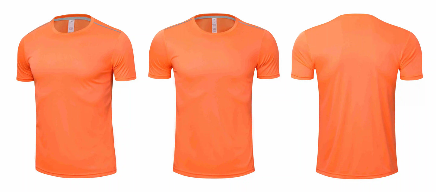 High quality spandex Men Women Kids Running T Shirt Quick Dry Fitness Shirt Training exercise Clothes Gym Sports Shirts Tops