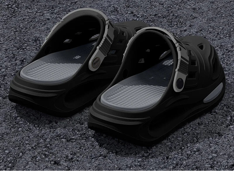 Men's and Women's Cave Shoes Fashion Breathable Sandals with Removable Insoles Non-slip Cushioned Thickened Soft Slippers