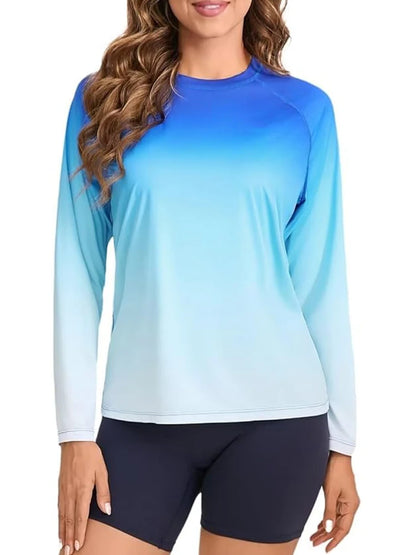 Women Long Sleeve Rashguard Swim Shirts Womens Swimwear Surf Rushguard Top Quality UV-Protection Rush Guard Tops