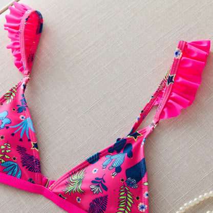 Brazilian Bikini Set Women Print Biquini Female Cut Bikinis Swimwear Push Up Swimsuit Bath Suit