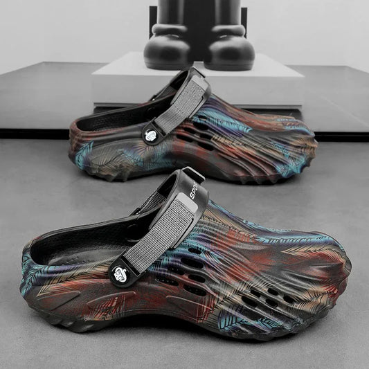 Men'S Shoes Slippers Summer Luxury Sandals EVA Slippers Flat Slides Man Beach Shoes Platform Soft Beach Sports Slippers Clogs