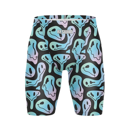 Summer Swim Jammer Quick Dry Swimsuit Print Swimming Beach Tights Shorts Surfing Trunks Men's Swimwear Sports Training Pants