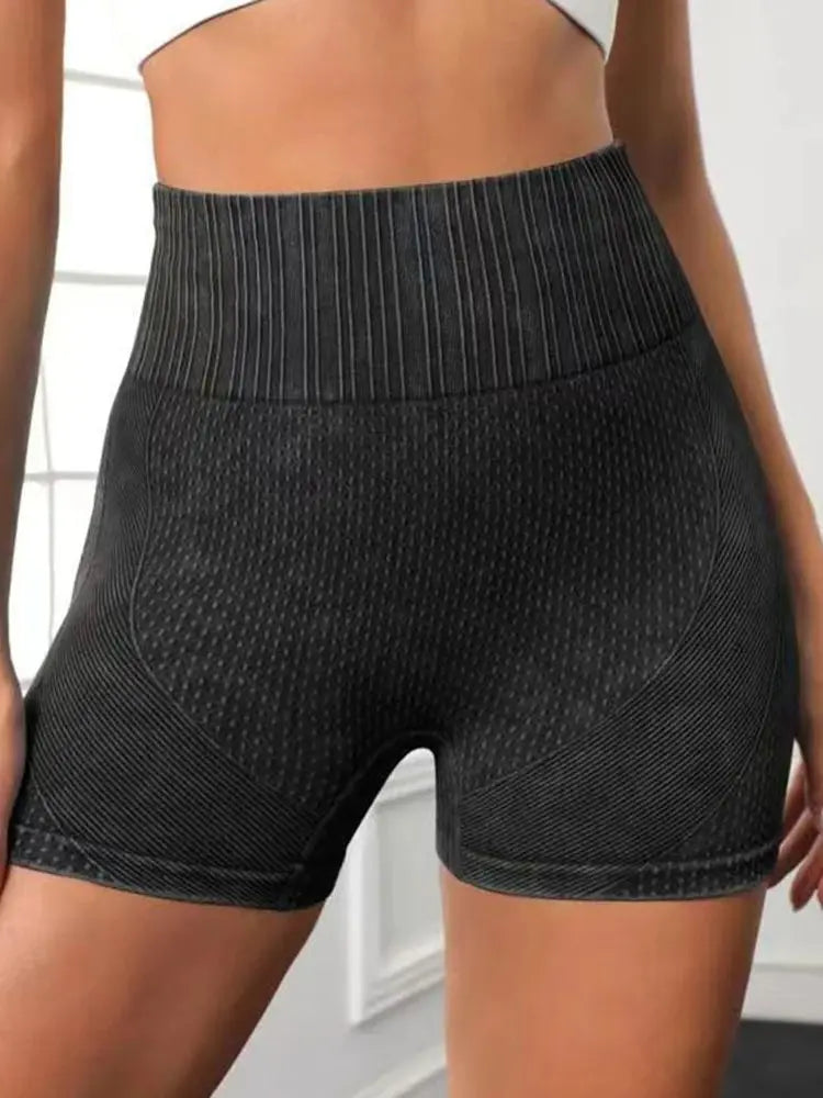 Women High Waist Washed Yoga Shorts Fitness Push Up Leggings Gym Running Cycling Peach hips Bottoms Female Sports Clothing